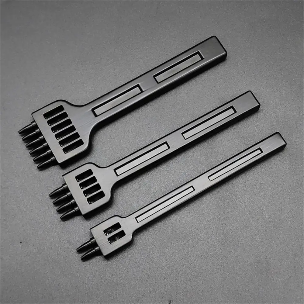 Description Picture 4 of item4/5/6mm Leather Black Round Hole Row Punch Tool Leather Punch Tool Sewing Carving Work Saddle Set пробойники для кожи