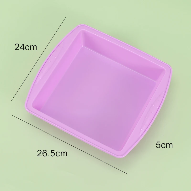 Silicone Mold Toast Cake Baking Pan Square Cake Bread Chocolate Pastry  Pizza Nonstick Bakeware Soap Candle Maker