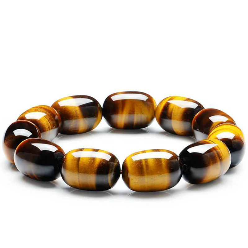 Feng Shui Gift Natural Tiger Eye Bucket Beads Crystal Bracelet for man and women good Lucky Amulet Jewellery