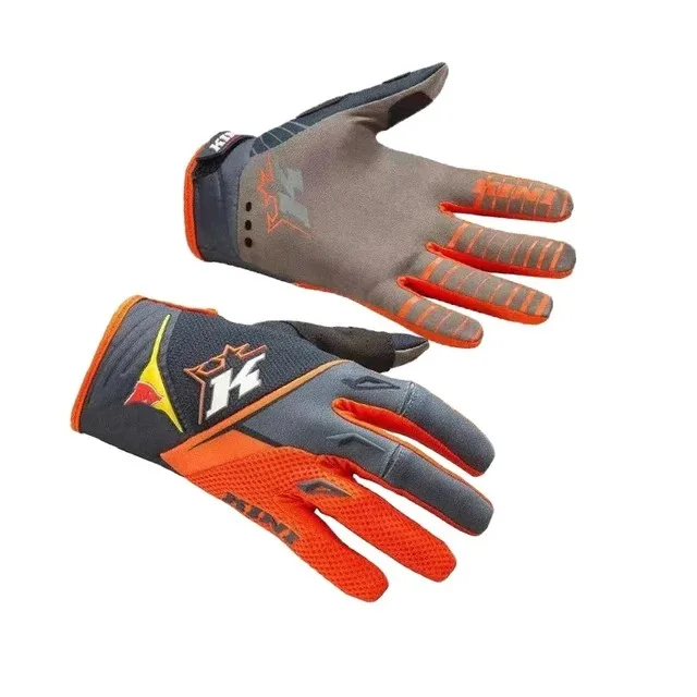 

Breathable MTB BMX ATV DH Sports Riding Gloves Full Finger MX Motorcycle Gloves Red Color Bull Racing Gloves Dirt Bike Gloves E