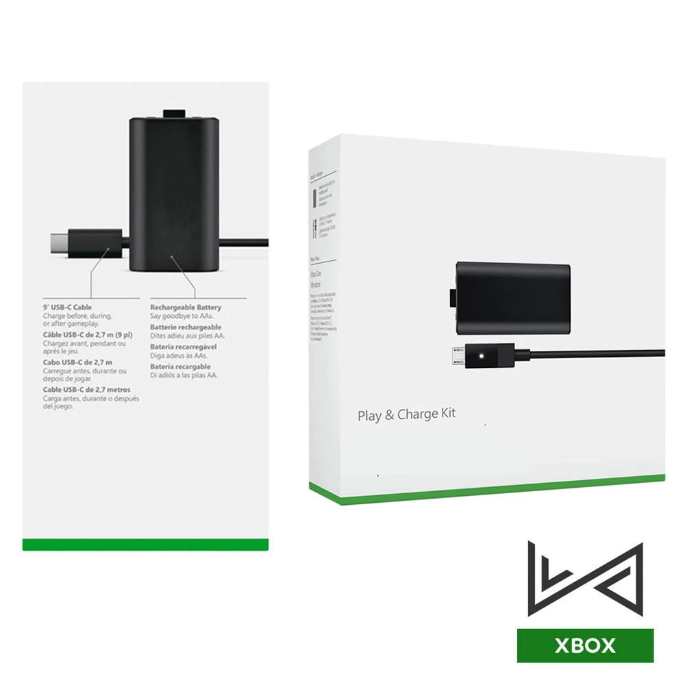 Rechargeable Battery With Type-C Cable For XBOX Series X/S Gamepad Play Charge Kit For Xbox One Controller With USB Cord 