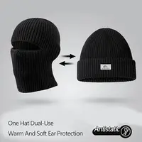 Зимняя шапка-маска 2 в 1, шапка Барка Рафа, полная защита лица, лыжная тактическая езда, наушники, шапка, вязаный головной убор унисекс — изображение 2