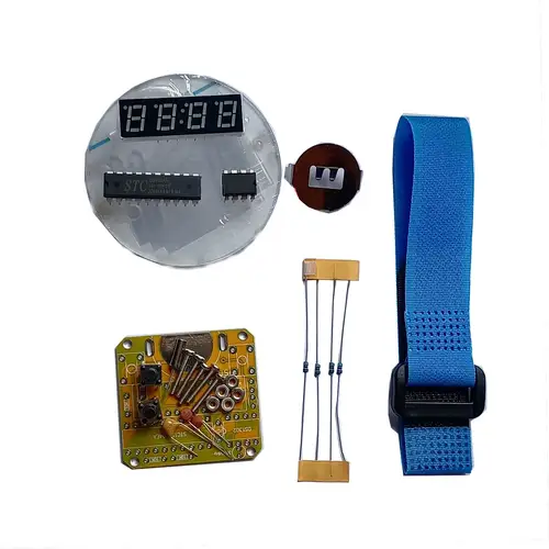 DC 3V Single Chip LED Digital Watch Electronic Clock Kit Smart Electronic Clock Module DIY Kit With Transparent Cover - Image 4