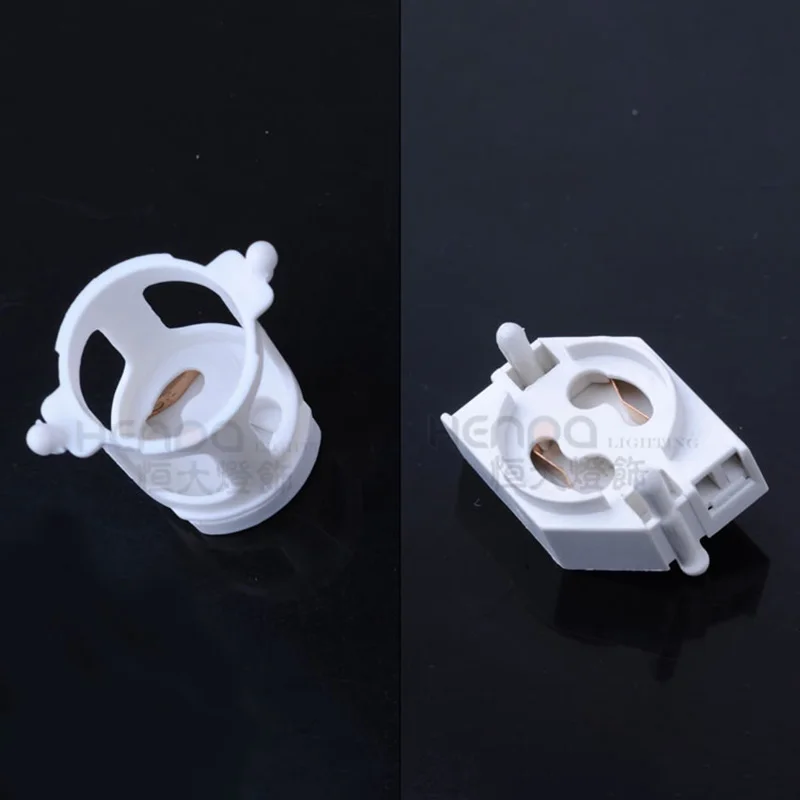 White Starter Lamp Holder Base for Inductive Fluorescent Lamp Tube Bracket Embedded Special Lamp Base Socket