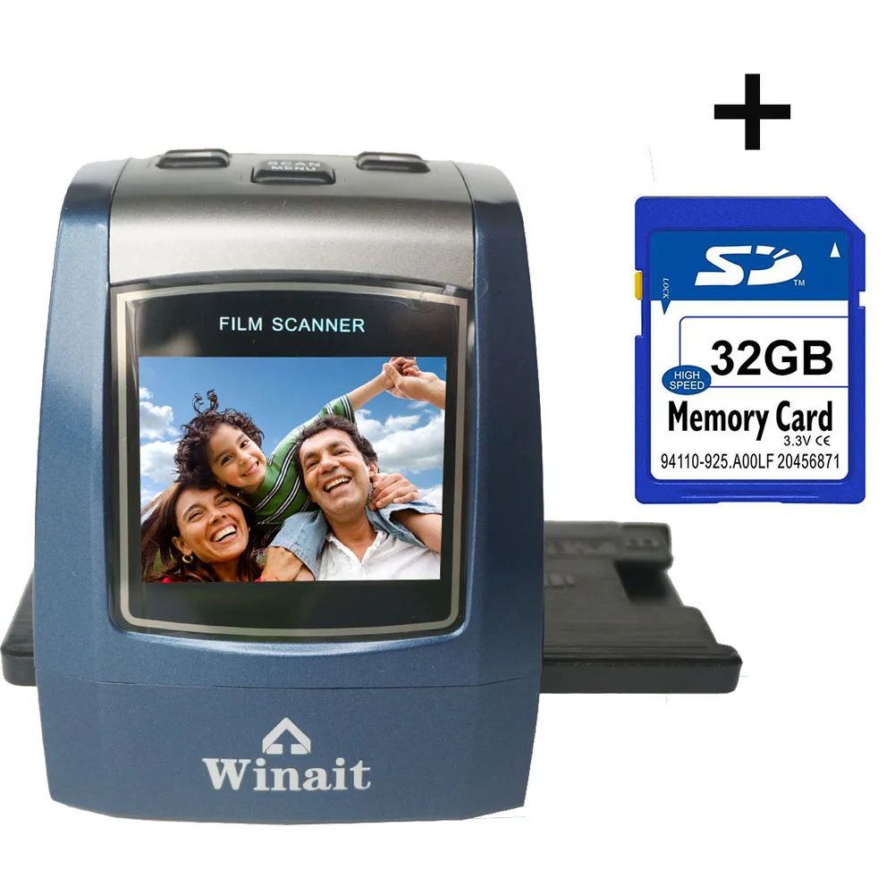 All-in-One Film Scanner Converts 35mm/126KPK/110/Super 8 Films Slides Negatives into Digital Photos