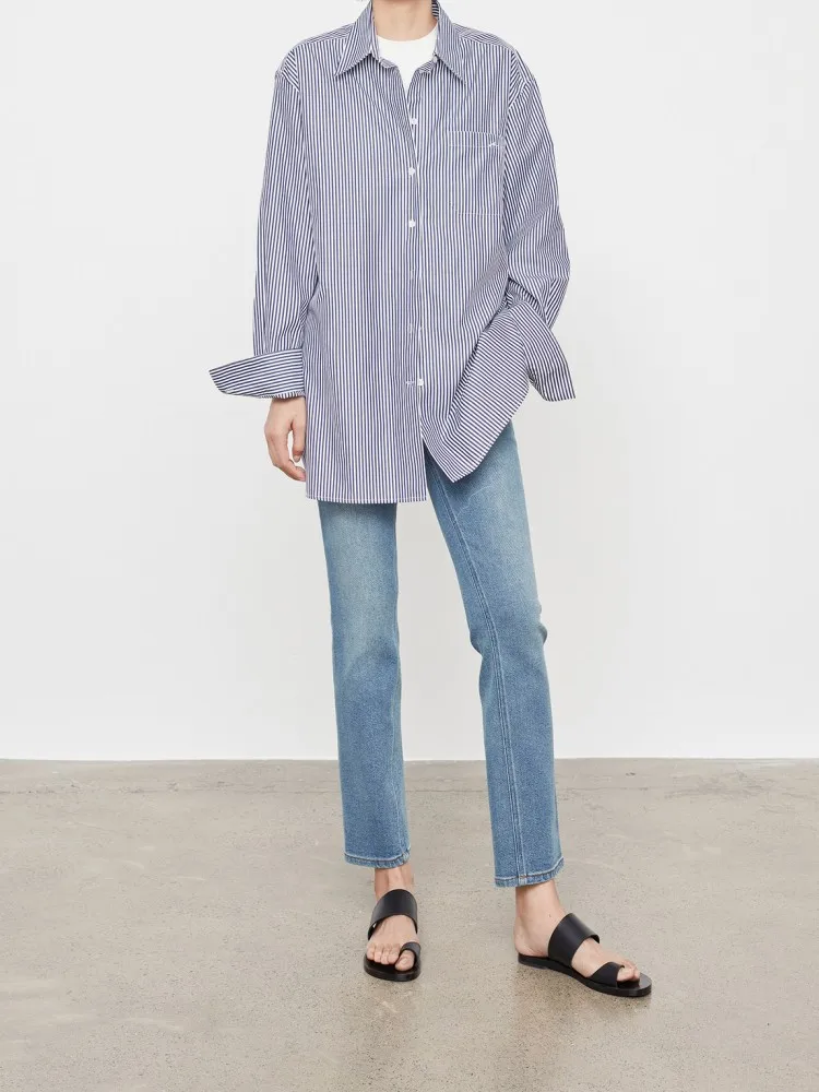 

New Women's Jeans Casual High Waist Slim Ankle-length Pants Office Ladies Straight Pencil Denim Pants 2023 Spring Summer