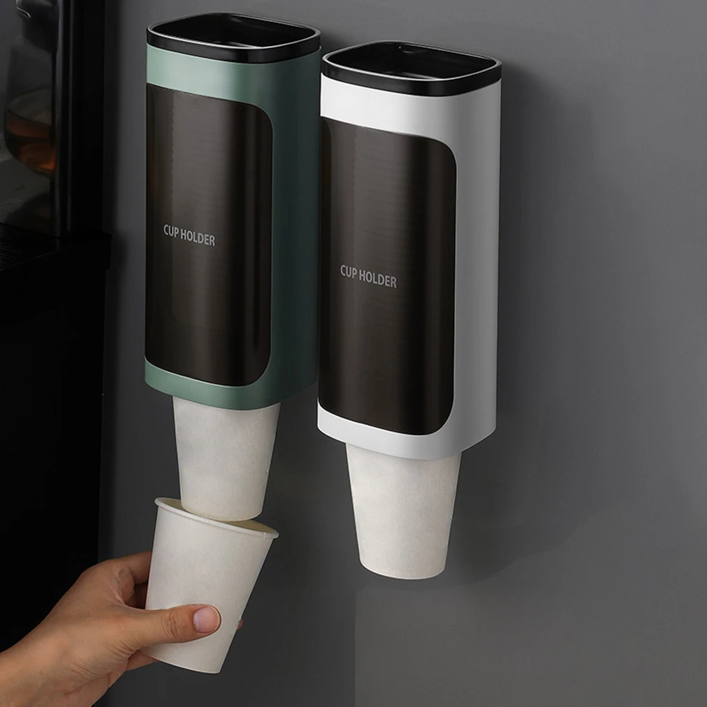 Disposable Cup Holder Water Dispenser Storage Paper Cup Rack Space-Saving Taker Automatic Dropper Organizer For Home cup storage holder paper cup dispenser