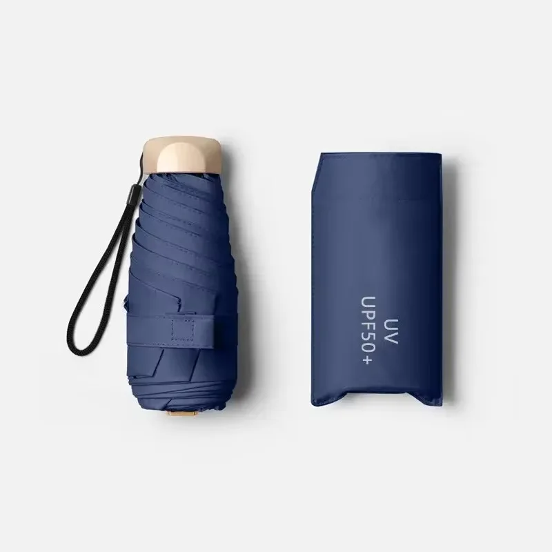 Mini sunshade, flat, manual sunscreen, portable sunshade, good-looking, sunny and rainy umbrella, foldable, compact 6