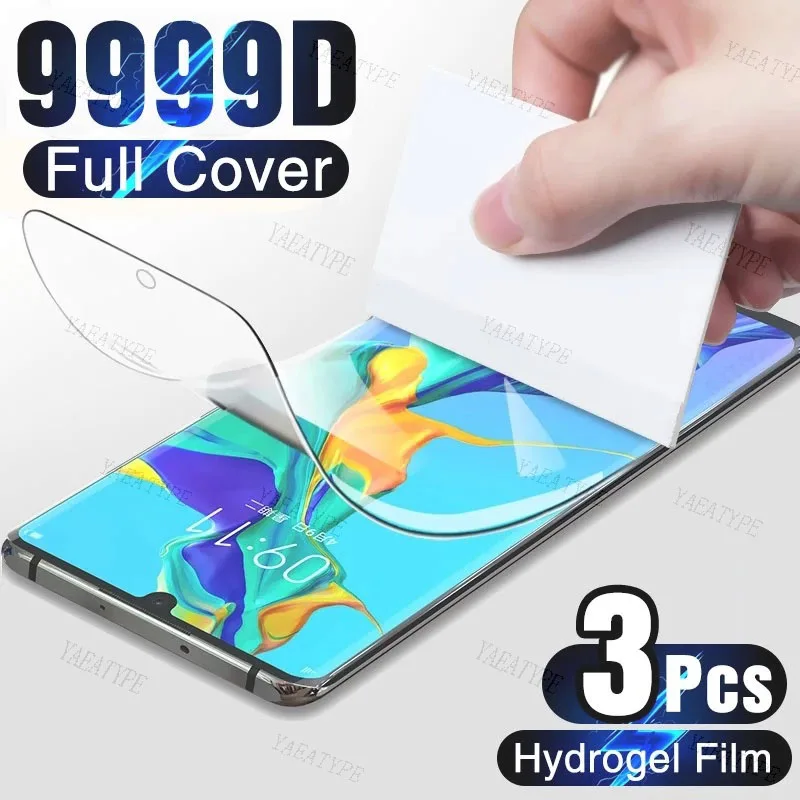 

3Pcs Screen Protector For Huawei P20 Lite P30 Pro P40 P10 Pus P Smart 2019 Z Full Cover Hydrogel Film For Mate 10 20 20X 30 40