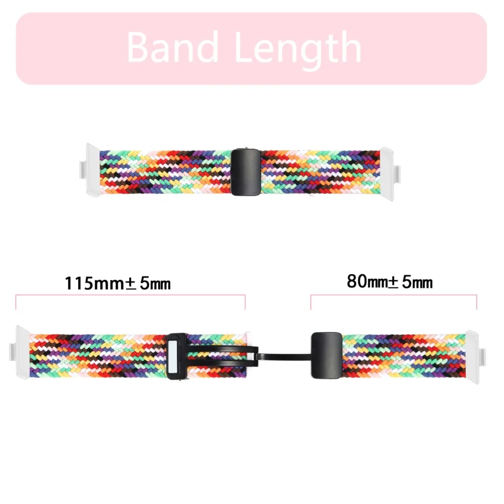 حزام مضفر لساعة Huawei Watch fit 4 pro حزام نايلون...