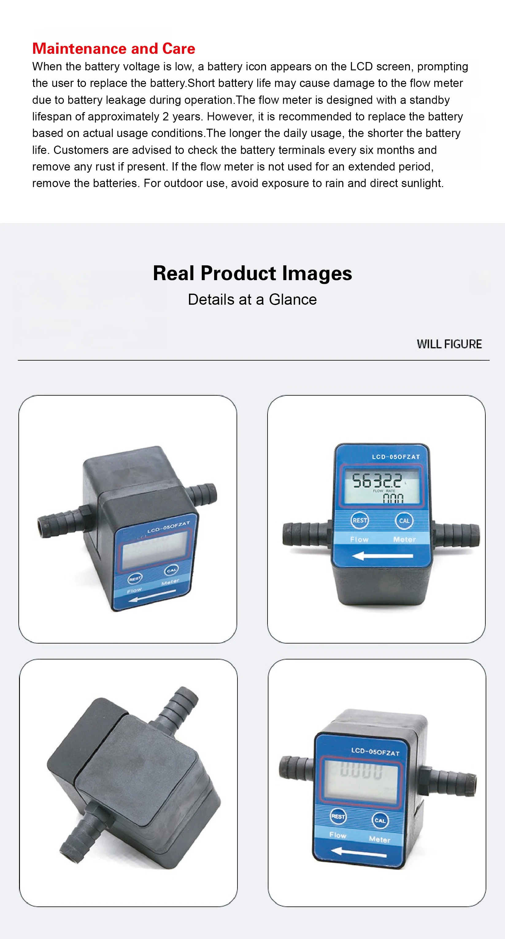 Digital Gear Flow Meter LCD Display G1/2 G3/4 Inline Industrial Gear Type Flow S