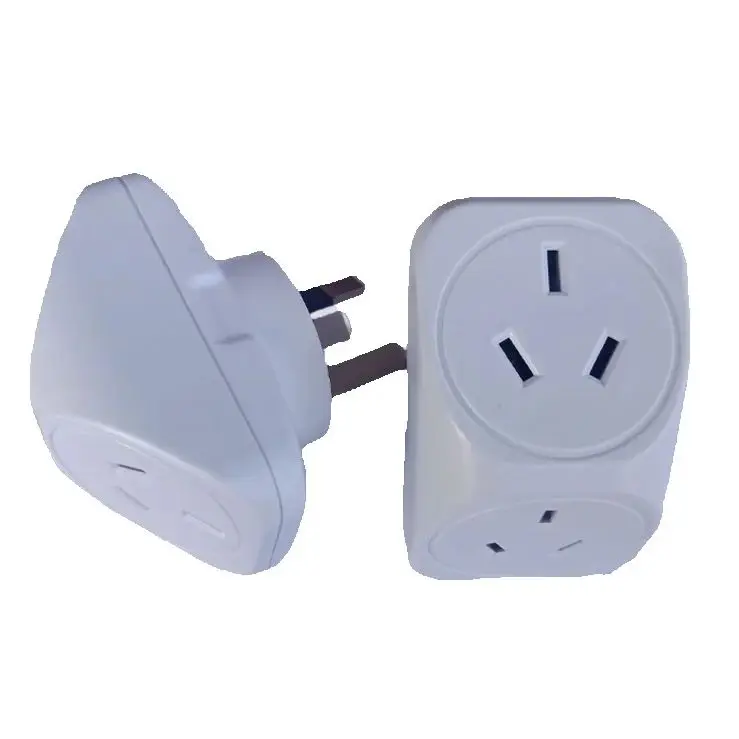 1개 CN 뉴질랜드 호주 1구를 2구로 변환하는 AC 콘센트 확장 컨버터 전원 소켓 10A 250V 절연 AU 벽면 플러그 어댑터 타입 I