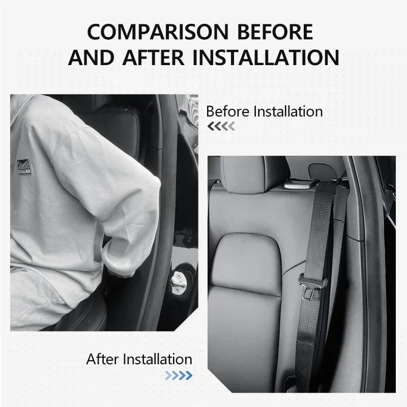 For Tesla Model Y HW4.0 Backseat Seatbelt Guide Holder ModelY Car Rear Seat Safe Belt Guide Limiter Accessories
