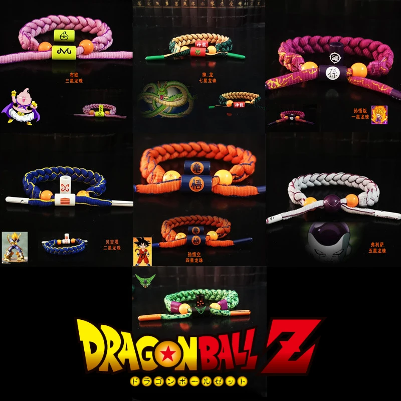 

DRAGON-BALL Hand-woven Action Figures Goku Sun Vegeta Saiyan Rope Bracelet Kids Birthday Christmas Gift Accessories Decor