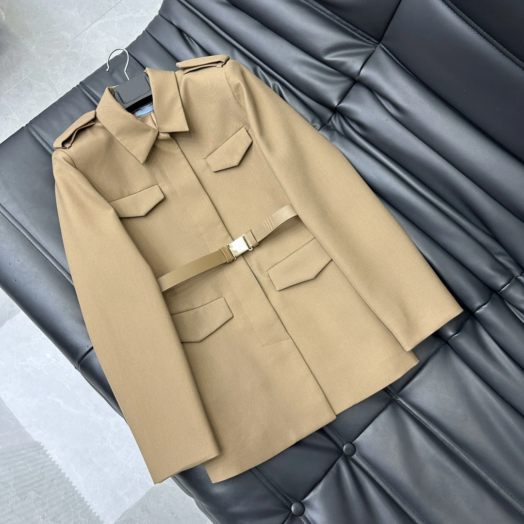 

Winter new products, waistband suit coat, imported windproof material, texture gloss, windproof warm,