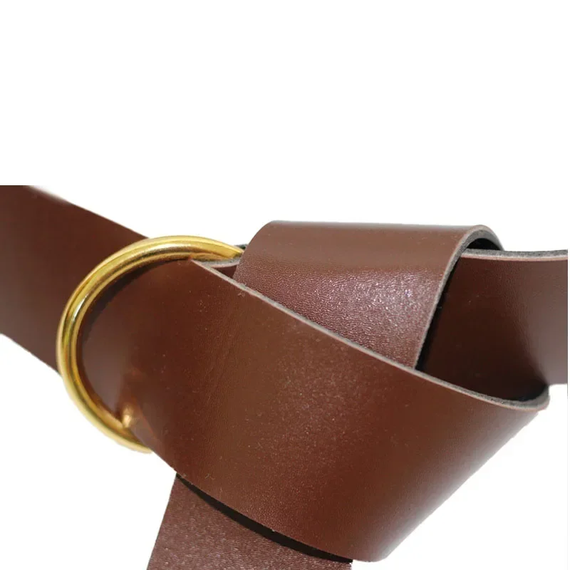 185cm Medieval Renaissance Waist Ring Belt Costume Accessory For Adult Men Viking Knight Pirate Larp Faux Leather Loop Buckle