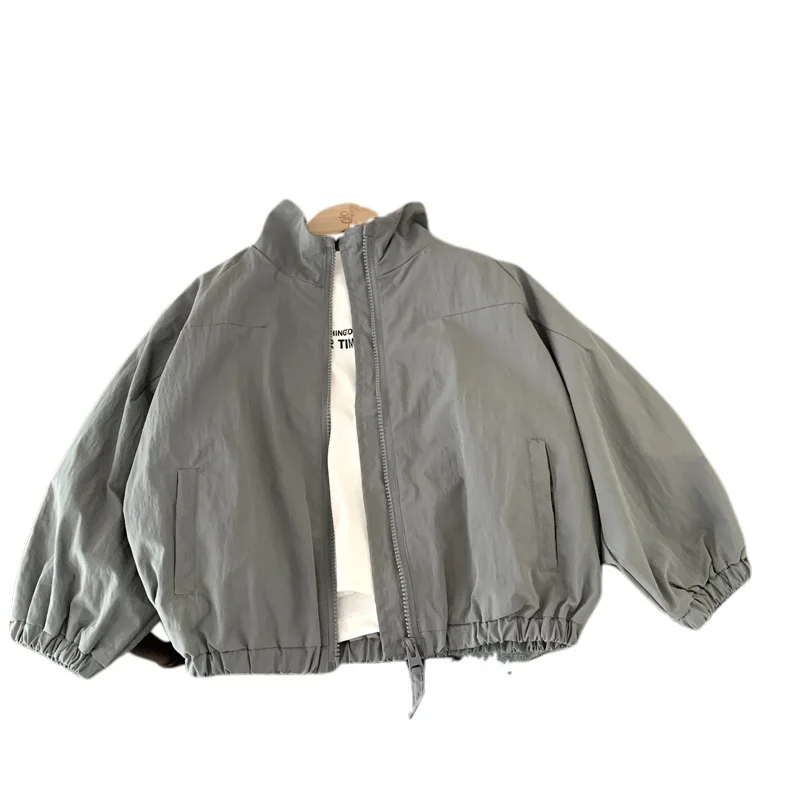 Boys Coats 2025 Autumn Fashion Cool Korean Style Kids Clothes Casual Patchwork Looose Solid Color Jacket Coats - 6