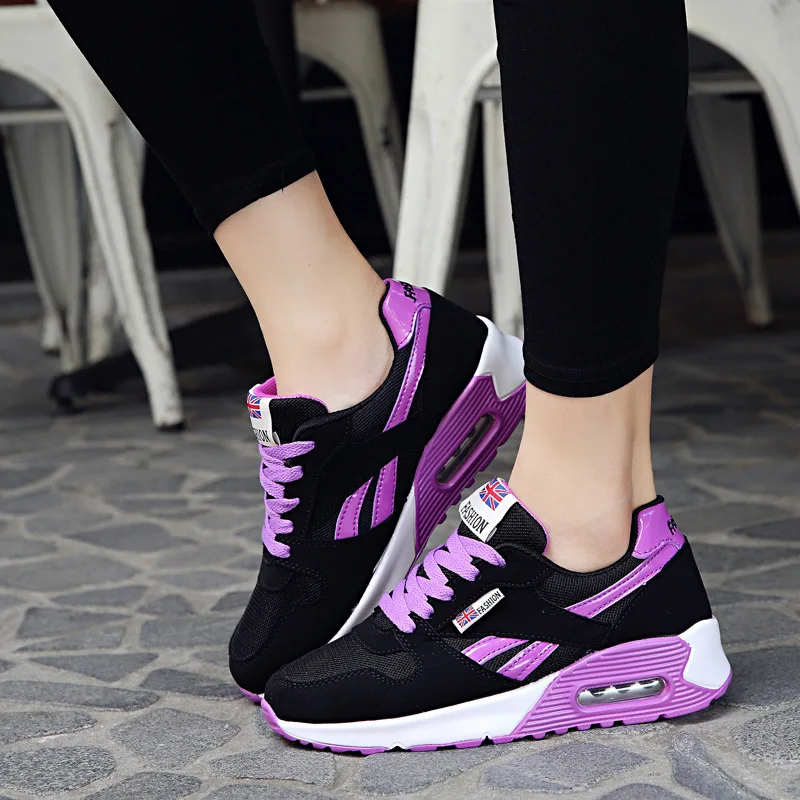 YeddaMavis Women Shoes Air Cushion Sports Shoes Outdoor Running Lace Up Ladies Shoes Woman Sneakers Tenis Feminino Casual Shoes