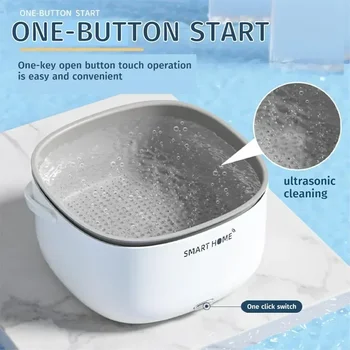 Ultrasonic Fruit and Vegetable Washing Unit Electric Fruit Strainer Set Large Capacity Vegetable Fruit Washing Soaking Basket 3