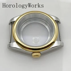 Silver and Rose Gold Sapphire Glass Watch Case - Premium Crafted Design - 36mm Fit Miyota8215 (10)