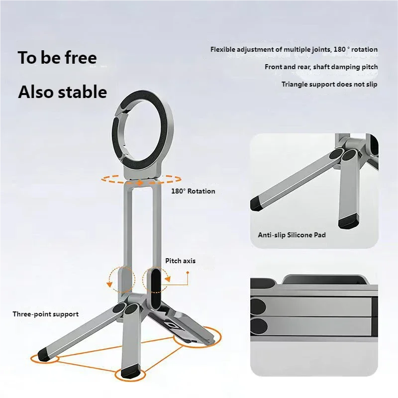 Magnetic Foldable Phone Tripod Stand
