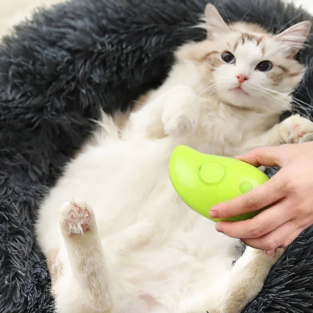 Description Picture 6 of itemSteamy Cat Brush with rotate Handle 3 in 1 Electric Cat Brush Steam Spray for Massage Pet Grooming Comb Hair Removal Combs