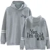 Yes I‘m Cold Womens Hoodie Long-Sleeved Lazy Style Top Daily Striped Slim Fit Sweatshirts Solid Color Versatile Casual Tracksuit 3