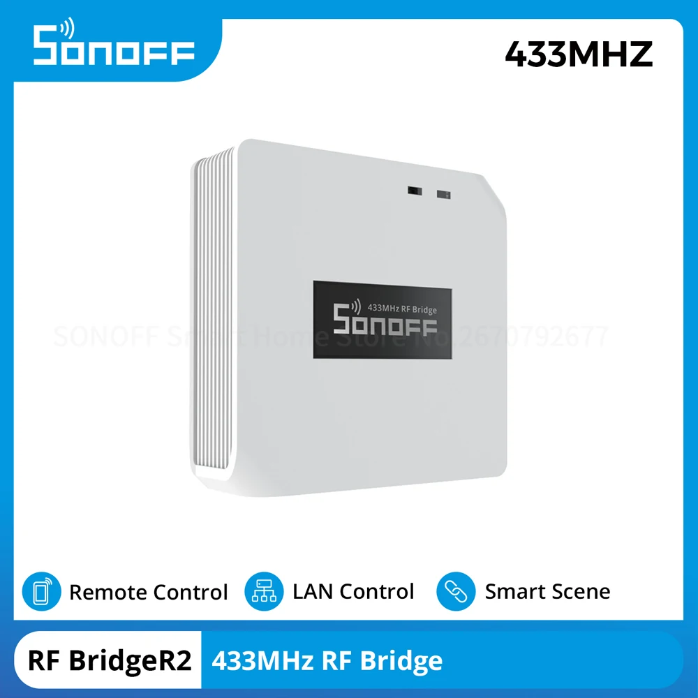 

Смарт-контроллер SONOFF RF BridgeR2 433 МГц для системы автоматизации умного дома, Радиочастотный пульт дистанционного управления