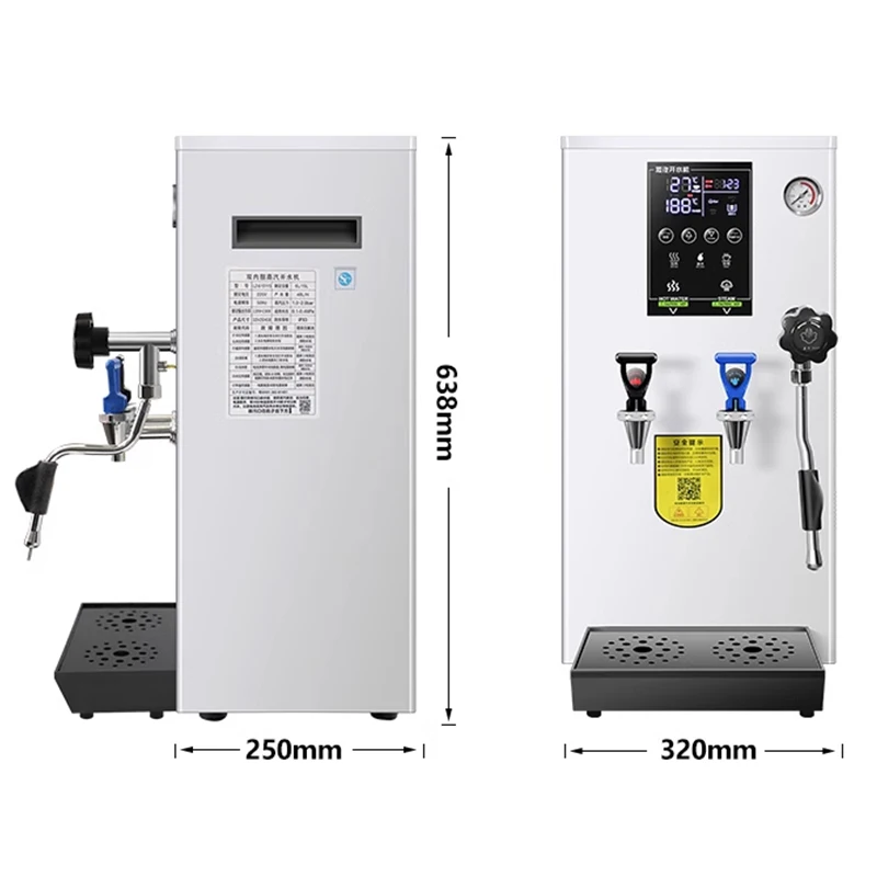 4700W Commercial Steam Milk Foam Machine Automatic Hot Water And Cold Water Machine Double Boiler Milk Foam Machine 6