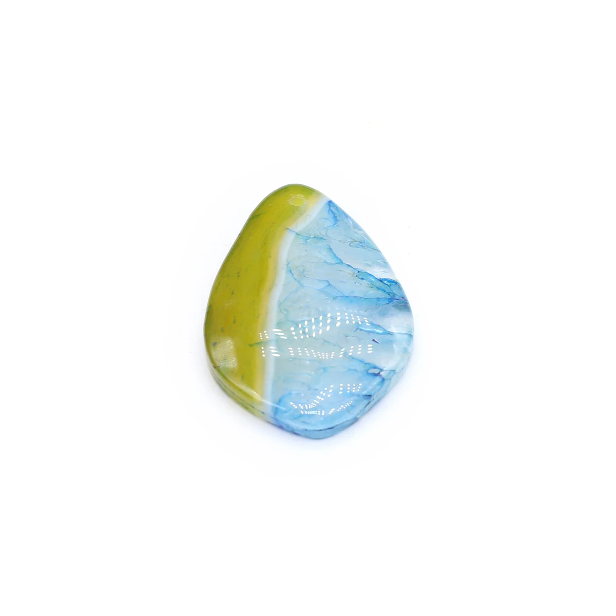 6PCS Wholesale Charm Natural Stone Random Color Droplet Shape Pendant 43x29mm Jewelry Making DIY Necklace Earring Accessories