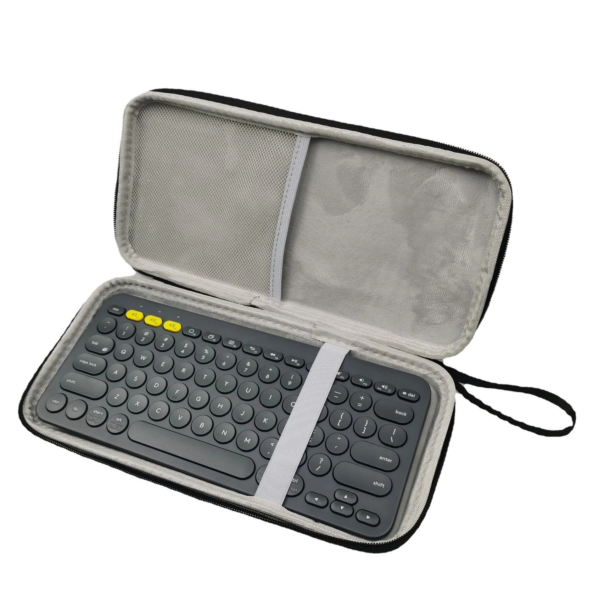 

For Logitech K380 Carrying Pouch with Hand Rope Hard EVA Wireless Keyboards Case Shockproof Carrying Storage Bags