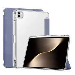 Enhanced Product Title: For Honor MagicPad 3 Pro 13.3 Magnetic Fold Stand Case with Pencil Holder (Lavender)