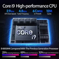 2023 Gaming Laptops I9 Notebooks Gamer Computer PC Windows 11 15.6 inch Intel I9-8950HK 64GB RAM Dual M.2 SSD DDR4 Ethernet Port 2