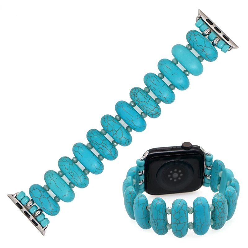 Turquoise Bracelet Strap for Apple Watch Series 9 8 7 SE iWatch Band 44/38/ 45mm