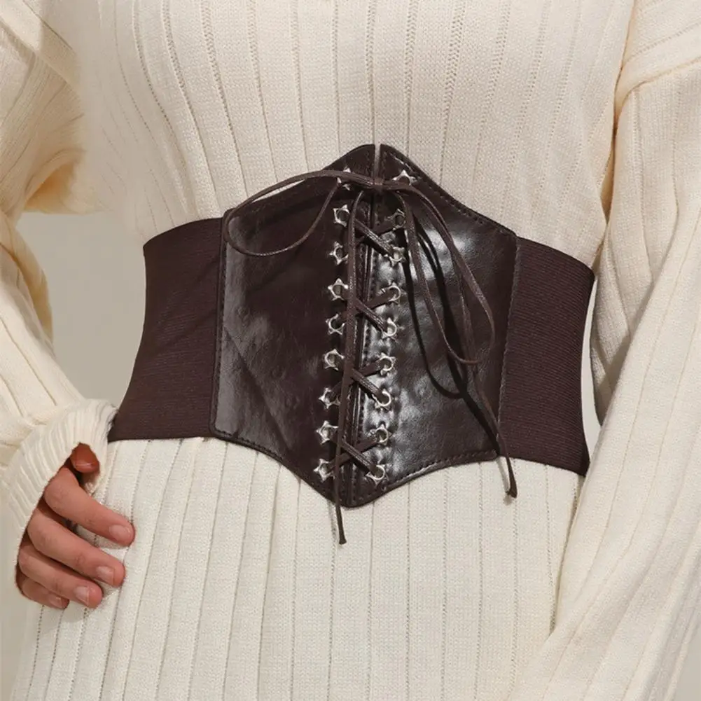 

Women Corset Belts Wide Cummerbunds Elastic Waist Belts Waist Strap Pu Leather Slimming Body Waistband Lady Sexy Waist Seal