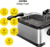 4.5 Liter Deep Fryer w/Basket Strainer, XL Jumbo Size, Adjustable Temperature & Timer, Perfect for Fried Chicken, Shrimp 2