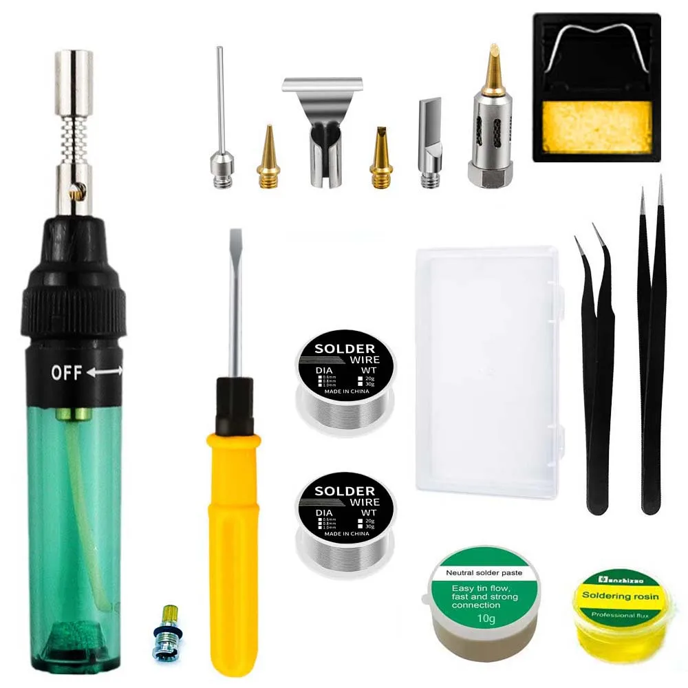 Electronic soldering tool kit with complete components, versatile for maintenance, and efficient soldering.