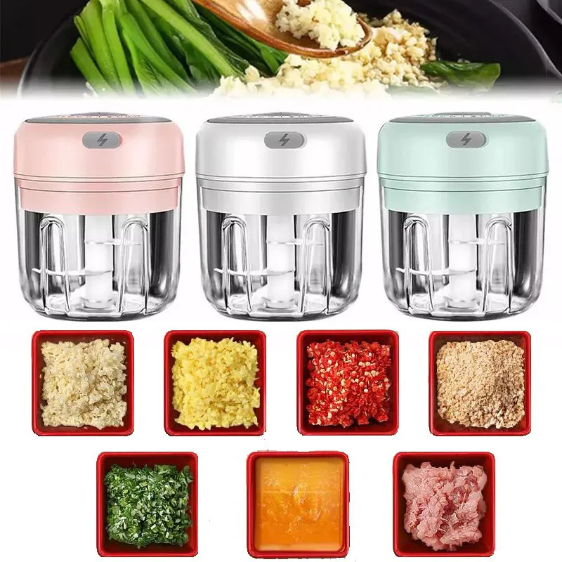 Automatic Electric Garlic Crusher Speedy Blender Usb Portable 250Ml Garlic Chopper Mini Cordless Food Chopper For Home Use 2