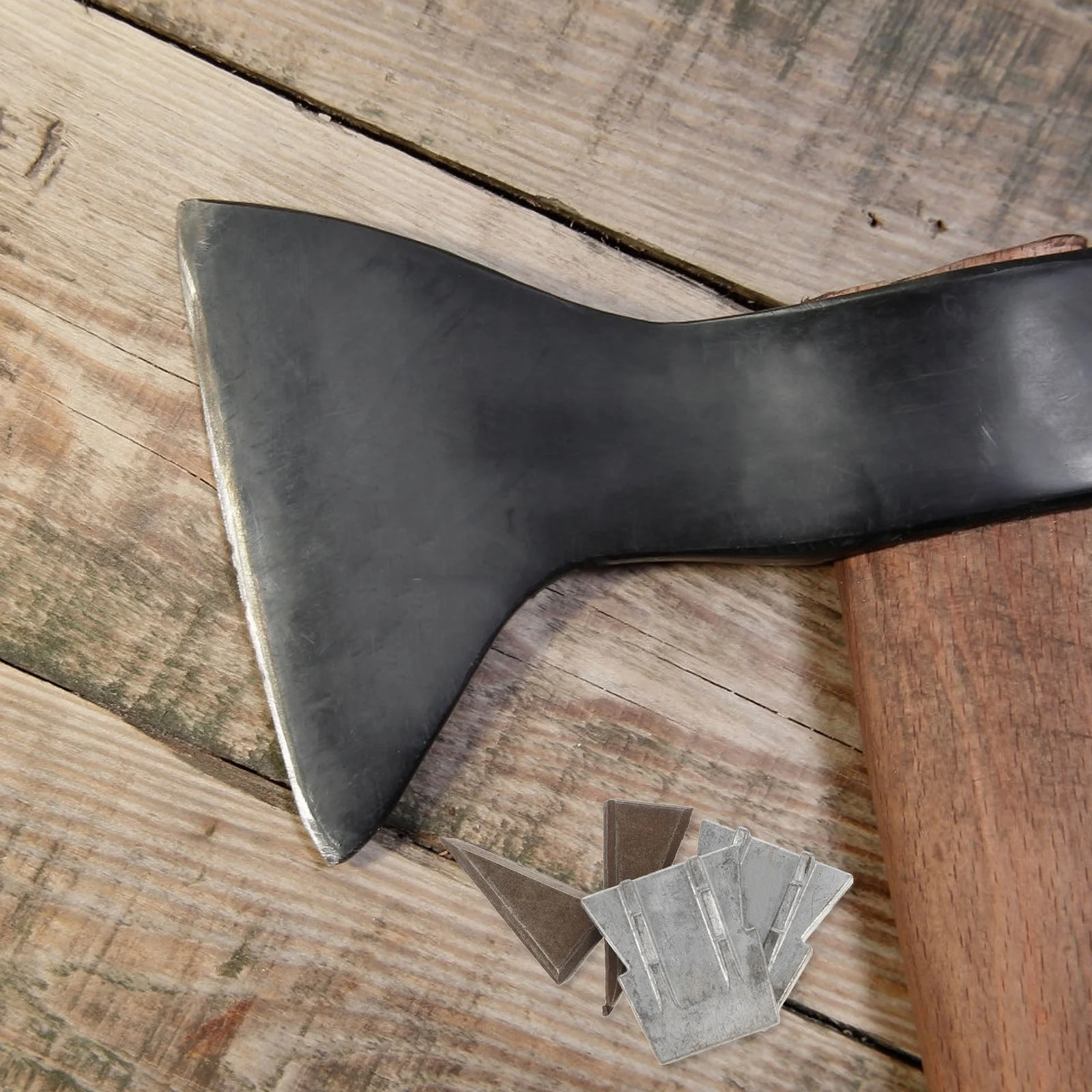 4 Pcs Nail Round Ax Hammer Wedge 250X200X060CM Iron Wooden Axe Handle Wedges 3