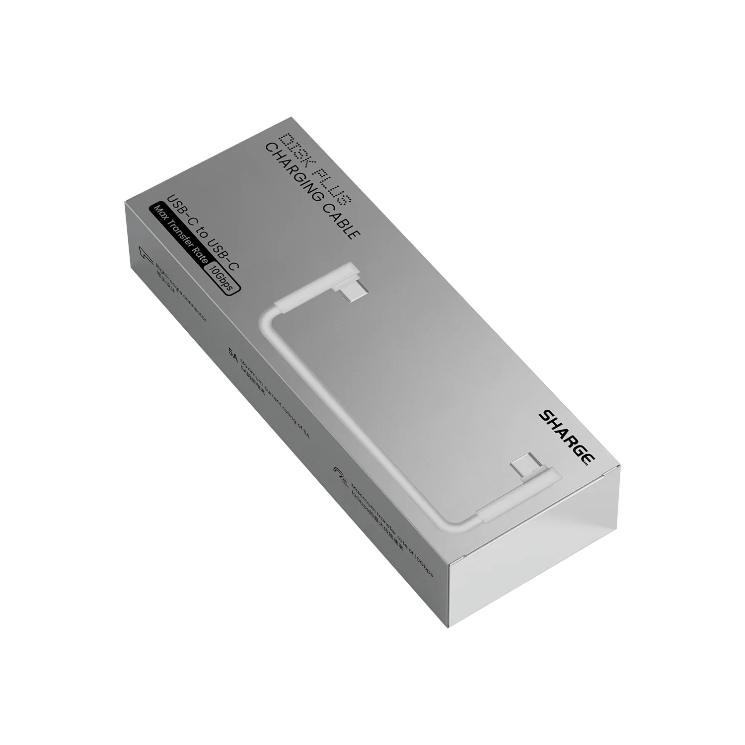 SHARGE L자형(데이터 및 충전) USB C - USB C 케이블, 10Gbps 데이터 전송 240W, 디스크 플러스용 90도 유형 C 케이블