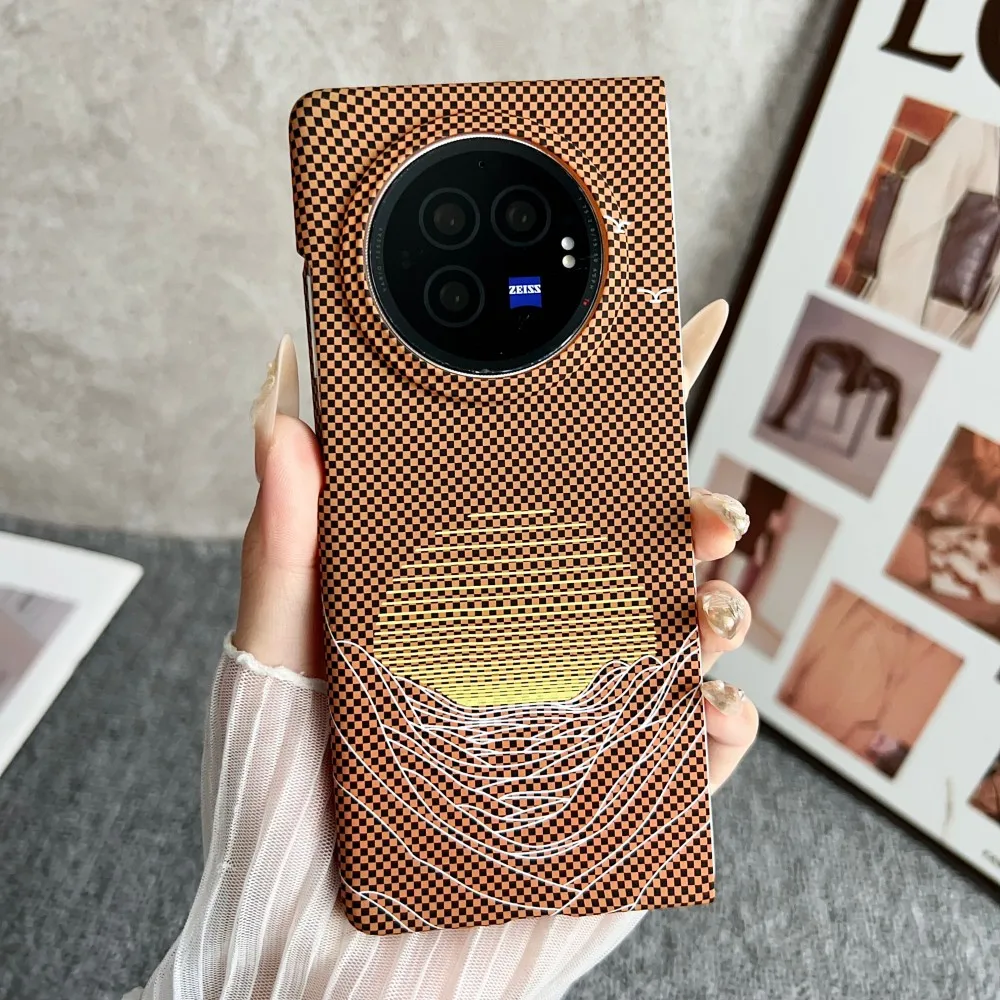 Carbon Fiber Moon Protective Back Cover Case