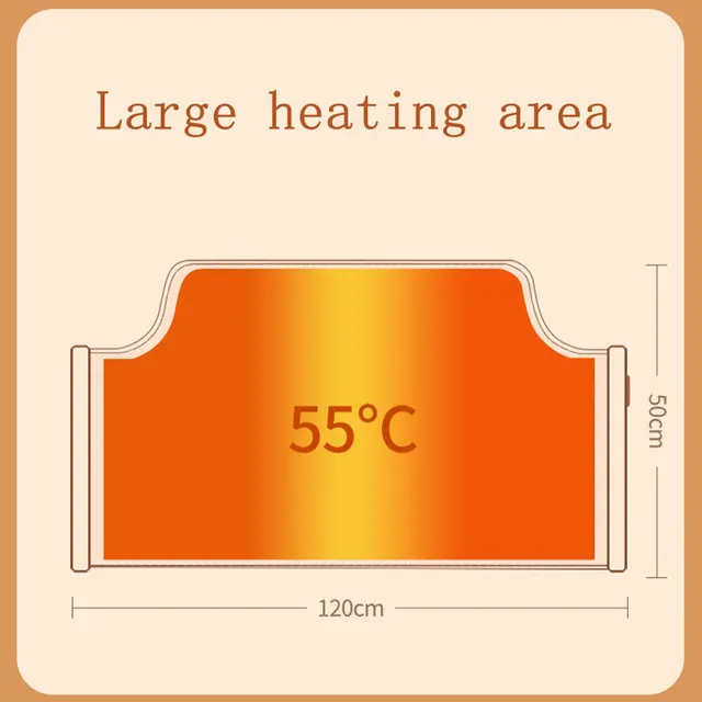 Összecsukható Elektromos Lábmelegítő Szőnyeg Az Asztal Alatt Otthoni Iroda Alacsony/Közepes/Magas Állítható Termosztát Lábát Fűtve Meleg - Image 2