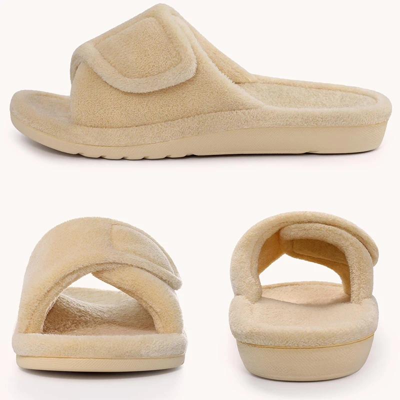 Coral Fleece Orthopedic Slippers with Arch Support for Women