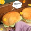 Cheeseburger Plush Pillow Hamburger Stuffed Pillow Giant 3D Simulation Burger Cushion Pillow Toys Gift for Room Decor Holiday 4