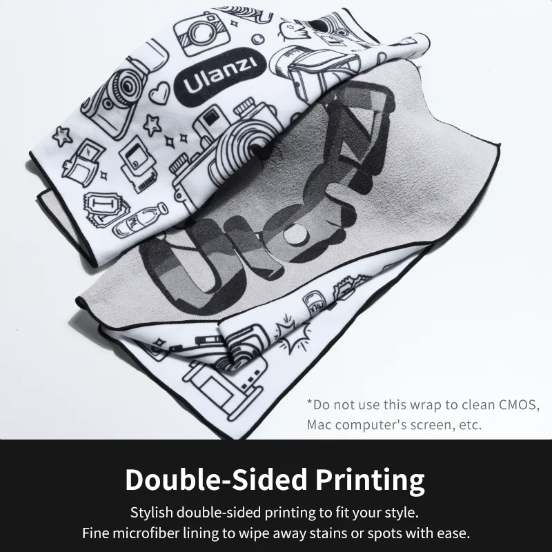 Ulanzi Protective Wrap for Camera Lenses Handheld Stabilizers Tablets Self-Secured Hook & Loop Double-Sided Printing Magic Cloth