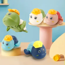 

Bath Toys Baby Water Chain Clockwork Cute Cartoon Animal Tortoise Infant Swim Penguin Fish Wound-Up Kids Beach Water Bath Toy