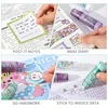 Card Lover 5m*6mm Cute Dots Glue Tape Scrapbooking Collage Photo Album School Stationery Double Sided Adhesive Roller Tape 5
