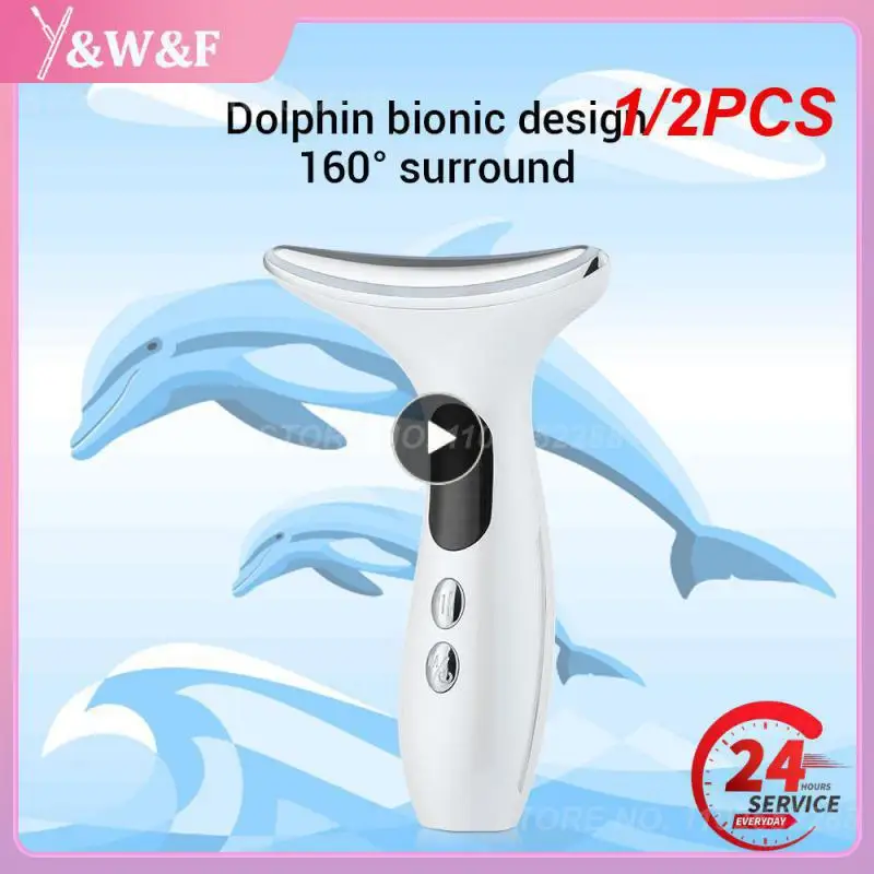 

1/2PCS Microcurrent Face Neck Beauty Device LED Photon Firming Rejuvenation Anti Wrinkle Thin Double Chin Skin Care Facial