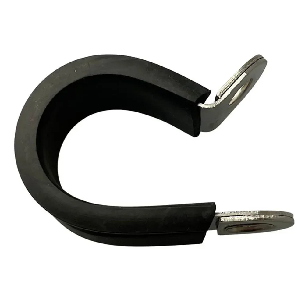 Aexit 5pcs 12mm Clamps P Clips EPDM Rubber Lined Mounting Bracket For Pipe Strap