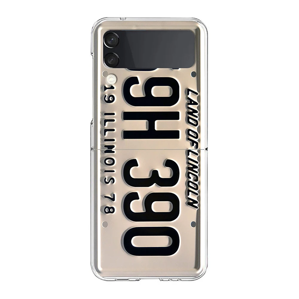 Vintage Humor License Plate Design Hard PC Transparent Phone Case